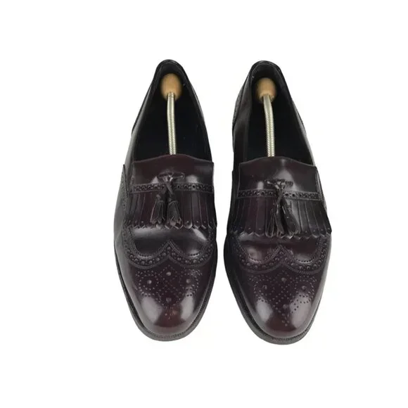 Florsheim Mens Dark Brown 30495 Almond Toe Slip On Loafer Shoes Size 10.5 D - Picture 4 of 9